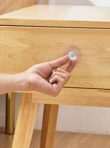 5pcs Transparent Crystal Door Knobs, Cabinet Drawer Door Knobs Handles, Self-Adhesive Handle With Hook, Furniture Door Decorative Hardware