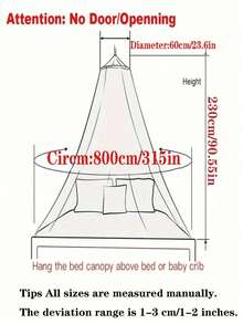 1Pc Outdoor Camping Mosquito Net Bed Tent, Can Be Used As Room Decoration Anti-Insect Hanging Tent, For Outdoor Camping,Elgant Hung Dome Mosquito Net For Double Bed Summer Polyester Mesh Fabric Home Bedroom Adults Hanging Decor,White - Multicolor - View 8