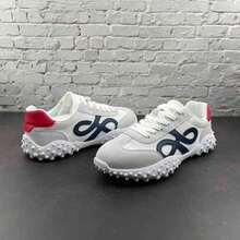 1 双男士复古运动户外鞋，透气休闲徒步鞋，防滑耐用跑鞋，小众厚底运动鞋