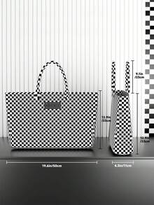 Bolsa de yoga y gimnasio para mujeres y hombres - Bolsa deportiva impermeable de gran capacidad, bolsa de viaje ligera para fitness, pilates, natación, uso diario y al aire libre - Blanco y Negro - Ver 5