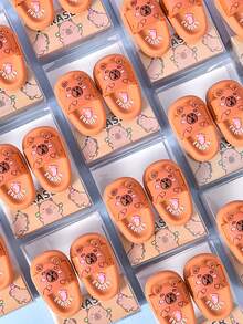 一盒两件。创意可爱拖鞋水豚造型学生橡皮擦。迷你水豚橡皮擦，擦除干净。橡皮擦。学生文具，开学季必备。