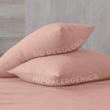 ESQUIMAL Juego de Sábanas Microfibra Micro-Luxe Tipo Lino Prelavado para colchones de hasta 40 cms (Rosa, Individual) B3TP - blanco - Ver 9