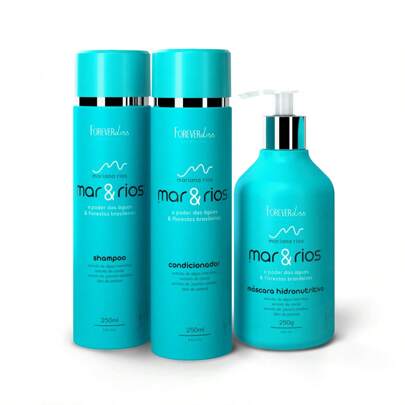 FOREVER LISS Kit Shampoo Condicionador e Máscara Mar&Rios Forever Liss