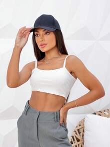 Kit Of 3 Cropped Top Blouses With Ribbed Straps - ĐEN/TẮT/XANH LÁ - Xem 3