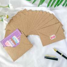 20 piezas Nuevo estilo Tarjeta de felicitación de cumpleaños y juego de sobres, de alta gama y simplicidad, con pegatina y diseño creativo; para cumpleaños, pastel, regalos, negocios, aniversarios, agradecimiento y energía positiva; plegable y en blanco para escritura personalizada; tarjeta pequeña y creativa para felicitaciones de festivales, Navidad