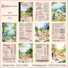 PET Sticker zum Ausschneiden, Dieses Reise Traum Thema mit Traummotiv, DIY dekorative Collagematerialien, Schulmaterial, Schulanfang