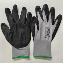 FOUR-AM 防水尼龙手套 15G 微泡丁腈涂层工作手套 家装花园建筑汽车行业友好认证工作手套 由 Oeko-Tex、厨房、浴室、家庭、家居供应商制造