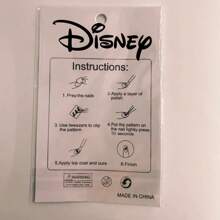 Disney Disney 3/1 pieza Pegatinas de arte de uñas de Stitch - Diseño de dibujos animados, calcomanías reutilizables autoadhesivas con acabado brillante, acentos azules y rosas brillantes, regalo perfecto para amigos, decoración de uñas linda, suministros de arte de uñas