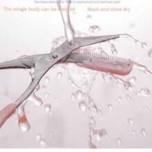 Pink Eyebrow Scissors With Comb,Eyebrow Razor Set Long Handle Blade With Precision Cover Women Eyebrow Shaping Tools Suitable For Or Travel Use,Hair Products And Accessories For Barber Salon Beauty Travel Essentials,Easy To Carrying, Set For Travel, Travel Goods, Vacation, Beach, Gift For Women&Girls