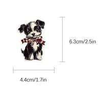 50 张/包可爱复古美式小狗复古浪漫美学涂鸦贴纸，可爱卡通透明趣味美学贴纸包，适用于剪贴簿、密封、文具、卡片、信封、吉他、乐器、装饰、节日、礼物、青少年派对用品、奖励、激励、新年、冬季