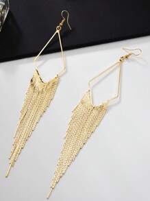 1 par de brincos femininos retrô versáteis estilo boho com borla longa, adequados para uso diário, festas, bares e festivais de música