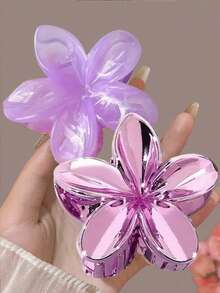 2个亚克力渐变花朵造型发爪，大号，优雅时尚休闲发型配饰，适合女性，情人节夏季发夹，发卡，发夹，发夹，发饰，发圈，发夹，发饰 ...