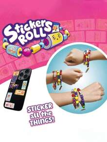 80/160 件/包 创意热销手环贴纸 多功能创意手环手环贴纸小册子拼贴日常装饰学校用品、节日派对、生日礼物学校用品、返校 - 彩色 - 查看 4