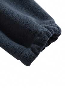 1pc Men's Autumn/Winter Fleece Jacket, Embroidered, Thick, Stand Collar, Casual & Fashion,Skiing