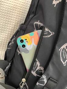 VMI蝴蝶印花休闲大容量背包，用途广泛，功能多样，适合学生、日常使用、通勤和携带笔记本电脑。 - 彩色 - 查看 9