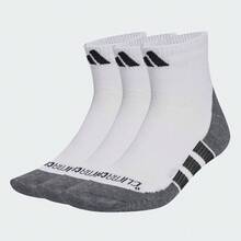 Adidas 3双装中筒袜超值套装，男女通用 - 白色 - 查看 1
