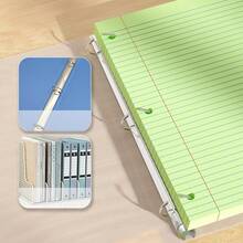 White Loose Leaf Paper 130 Sheets Filler Paper 8 * 10.5 College Ruled 3-Hole Punched 3-Ring Binders Notebook Lined 8 X 10.5 - 綠色1包 - 查看 5