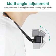 Support de fixation sur le cou pour selfie, vidéo de voyage et prises de vue. Support pour caméra sportive de première personne pour un suivi des prises de vue