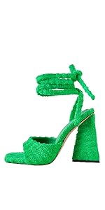Local Delivery - Platform Heels For Women Ankle Strap Chunky High Heel Sandals - Grain Silver-a - View 3