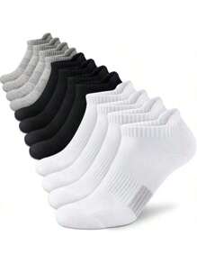 6/12/20 Pairs Athletic Ankle Socks For Women Breathable Low Cut Running Socks Cushioned Moisture Wicking For Sport Traveling
