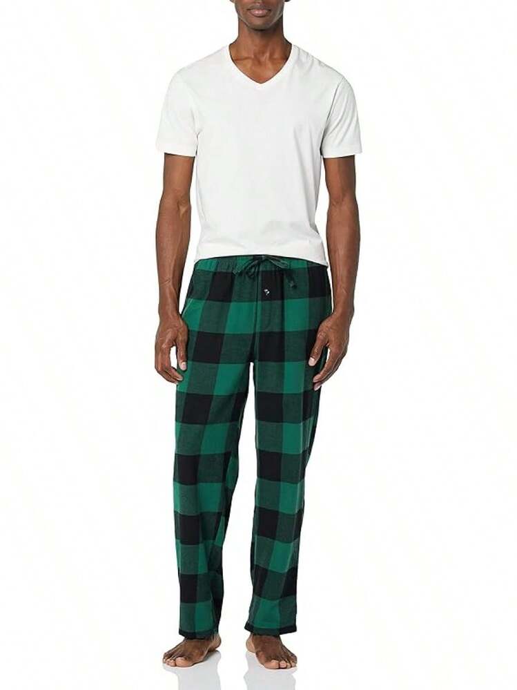 Essentials Men's Flannel Pajama Pant - 綠色 - 查看 4