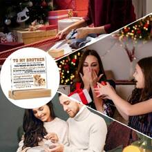 姐姐送给哥哥的礼物，送给哥哥的礼物，我只想让你知道，透明亚克力桌面装饰牌，家居装饰，圣诞装饰，家居圣诞礼物，圣诞装饰 - 透明的 - 查看 7