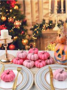 1 Stück / 8 Stück / 16 Stück Halloween DIY Simulation Kürbis Schaumstoff Fake Kürbis Dekoration, Herbst Kürbis Set Thanksgiving Kürbis Dekoration Herbst Künstlicher Kürbis Realistischer Schaumstoff Kürbis