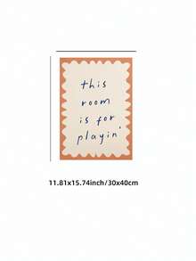 1 件游戏室标志墙艺术“这个房间是用来玩耍的”早期教育名言和幸福家庭印刷品，无框帆布海报，适用于儿童房/育儿室/卧室装饰，趣味墙面装饰，适用于儿童游乐区、宿舍和派对装饰（无框艺术印刷品） - 彩色 - 查看 12