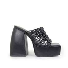 So Me Carlah Chunky Platform Sandals - Black - View 2
