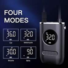 Tire Inflator Portable Air Compressor - Auto Air Pump For Car Tires, Digital Tire Pressure Gauge With Inflator, Cordless Rechargeable Tire Inflator With LED Light For Car, Motorcycle, Bike, Ball - Multicolor - View 5