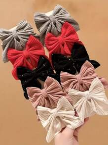 9 pièces/set Pinces à cheveux avec nœuds texturés style citron, accent floral élégant, design surdimensionné pour être le focus de votre style - Convient aux filles et aux femmes, que ce soit doux ou élégant, s'assortit parfaitement et ajoute du charme à votre coiffure ! Accessoire capillaire, accessoire d'été, voyage, pinces à griffes, barrettes à cheveux