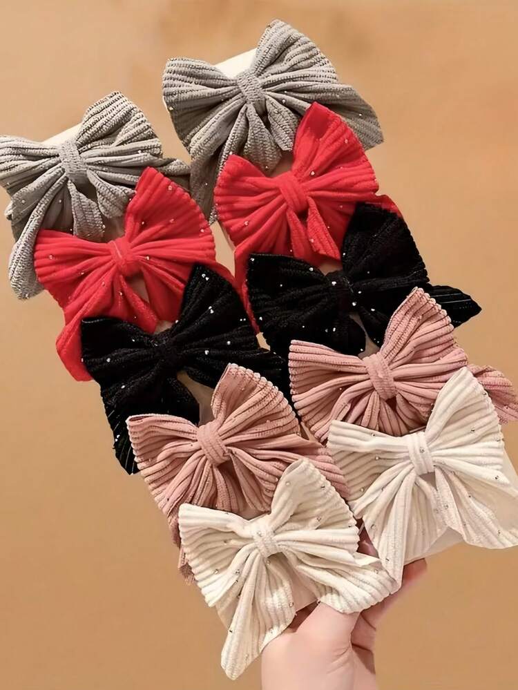 10 قطعة/مجموعة مشابك شعر بشكل فيونكة مزينة بترتر رقيق، تصميم كبير الحجم، يمكن أن تصبح محور تسريحة شعرك - مناسبة للفتيات والنساء، تناسب الأنماط الحلوة والأنيقة، تضيف سحرًا فريدًا لشعرك! مشابك شعر، أغراض المدرسة، الكلية، ملابس الشتاء للنساء، ملابس Y2K، فيونكات، جميلة، رأس السنة، أنيقة، اكسسوارات الشعر، اكسسوارات الرأس، اكسسوارات الشعر للنساء - متعدد الألوان - مشاهدة 5
