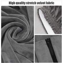 3 件/套弹性电脑办公椅套，带 2 个扶手套，柔软通用办公椅套，可拆卸可洗防尘银狐绒椅套，带拉链