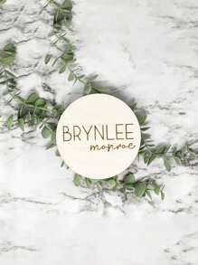 1pc Custom Kids Teen Announcement Sign, Kids Birth Plaque, Personalized Wooden Birth Name Plaque, Hello World Reveal Photo Props, Perfect New Parent Souvenirs, Etsy Baby Birth Announcement Multi-Functional, Ornamental, Adhesive Exquisite, Stylish Back To School