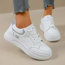 New Breathable And Versatile White Shoes, Daily Running Shoes - 灰色 - 查看 2