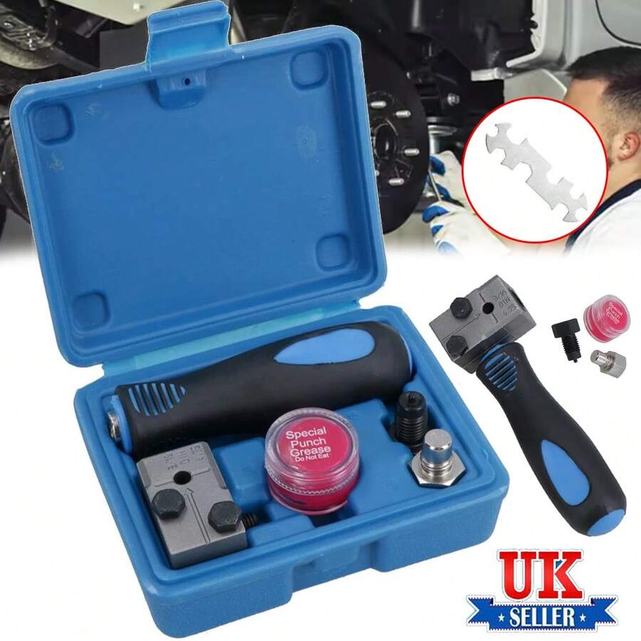Professional Brake Pipe Flaring Tool 3/16" SAE Hand Held On Car Double Flare Kit - Blue - View 1
