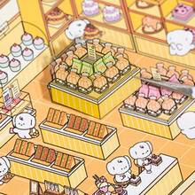 1 Book/2 Books Miniature Scene Cute Sticker Book - 18pcs 3D Fun Landscape Sticker Set, School Supplies,Back To School Stickers Scrapbook Supplies Funny Stickers Laptop Stickers Kindle Phone Stickers - Multicolor - View 6