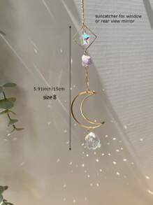 1pc AB Color Solar Catcher, Sun Catcher Crystal Ball Pendant, Window & Garden Decor Lighting Accessory