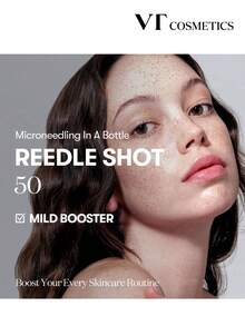 VT COSMETICS CICA Reedle Shot 50，强化肌肤屏障，抵御污染，快速吸收的Aqua Tech保湿配方，温和呵护敏感肌肤，15分钟舒缓肌肤，纯净配方，适合季节更替，方便旅行携带，妆前乳，韩国化妆品，50毫升/1.69液盎司 - 01 - 查看 9