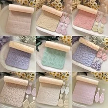High Precision Pottery Textured Rolling Pin - Durable Plastic Handcraft Mold, Suitable For DIY Jewelry Making And Art Design, Soft Clay Texture Tool With Fine Patterns, Ideal For Unique Handmade, Decorative Earrings | Textured Craft Surface, Jewelry Making Supplies - Texture Roller - View 2