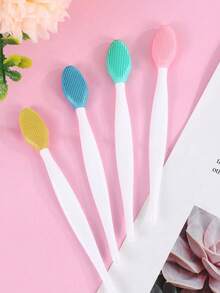 4 Pieces Blackhead Nose Brush Facial Cleansing Nose Brush Massage Nose Wings Clean Pore Cleansing Face Brush Soft Bristle Cleansing Brush Silicone Face Cleansing Brush Nasal Cleansing Brush Medical Grade Soft Hypoallergenic Flexible Antibacterial Reusable - Multicolor - View 5