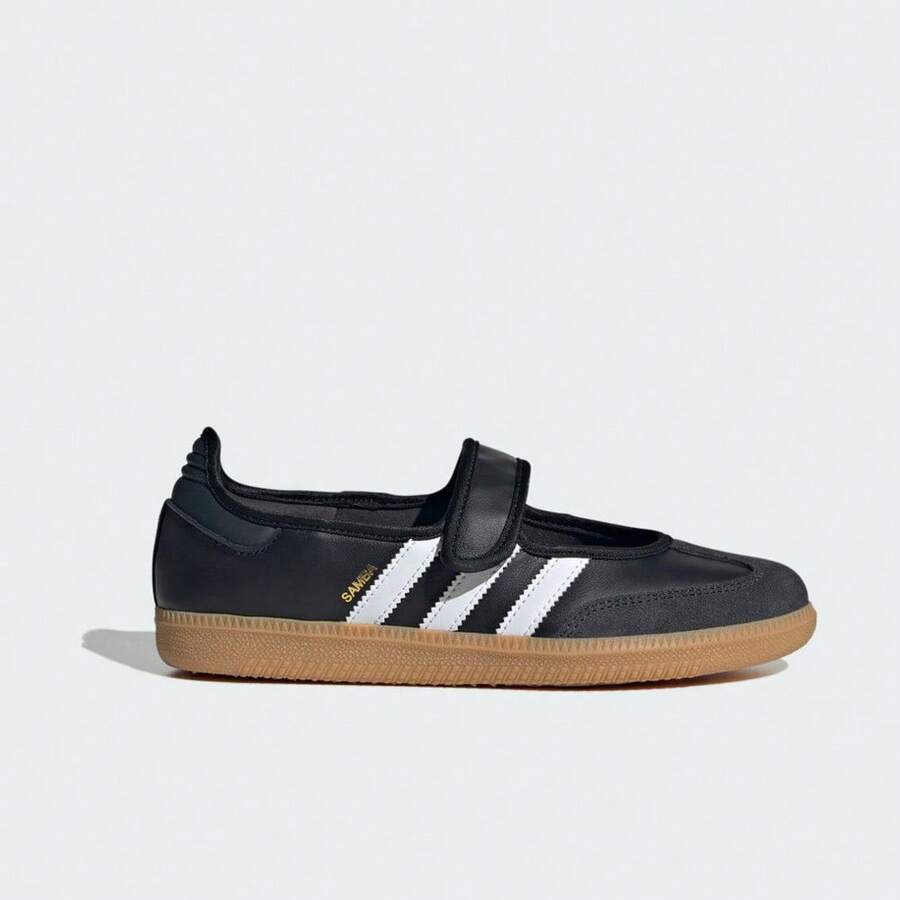 Adidas Originals Zapatillas de lona de caña baja tipo casual Samba Jane W, estilo # JQ6445, unisex - Negro - Ver 1