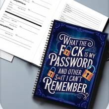 Cuaderno espiral con contraseña interesante, libro de almacenamiento de contraseñas: nunca talla grande volverás a perder tus contraseñas, diario de recuperación de contraseñas, para inicios de sesión en Internet y computadora, registro de sitios web, nombre de usuario, contraseña, almacenamiento de contraseñas en el hogar u oficina, artículos de oficina