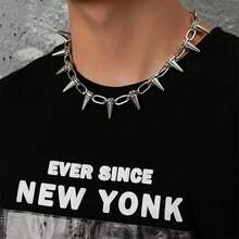 CIREY 复古朋克铆钉金属项链，夸张个性嘻哈子弹颈链，情侣款