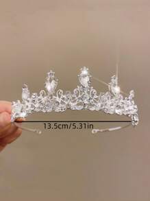 1pc Fashionable Crown Headband, Suitable For Performance And Birthday Occasions