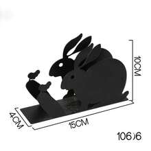 1PC Metal Napkin Holder - An Elegant Vertical Desktop Tissue Holder With A Complex Black Design, Perfect For Home, Hotel Or Cafe Decoration - Black - View 14