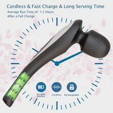 Rechargeable Cordless Muscle Massage Tools - Electric Massager For Back Neck Hand Shoulder Leg - 變體1 - 查看 5