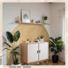 Watercolor Headboard Arch Wall Decal Boho Huge Murals Peel And Stick Arch Headboard Sticker Large Accent Bed Wall Decal Decor For Bedroom Living Room(Brown,83 X 61 Inch) - Chocolate Brown - View 9