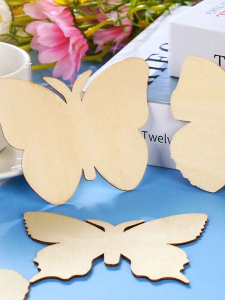 150 Fiori In Legno Naturali Per Decorazioni Fai Da Te | 3 Dimensioni, 6 Forme Con Foro Per Appendere | Ideali Per Matrimoni E Festività - 3