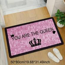 1件热带火烈鸟、棕榈叶、玉兰花图案门垫，长方形浴室垫，适用于家居、厨房、阳台装饰，外观自然，适合派对装饰，提升家居格调，是节日厨房地毯的理想之选。